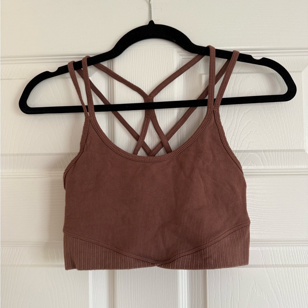 OPEN TO OFFERS!!! JoyLab Ribbed Crisscross Sports Bralette — Brown